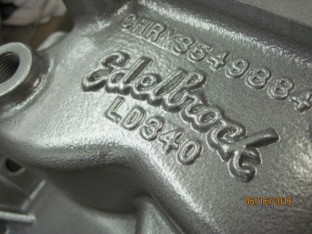 Close up of LD340 intake