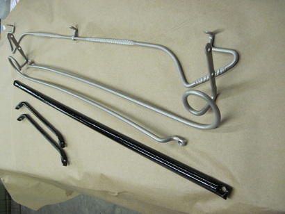 Antique doctor's cutter sleigh parts in GM Silver and Ink Black (parts circa 1890)