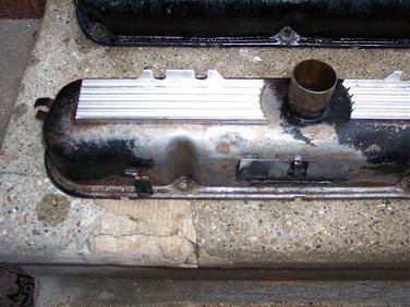 'Before' picture of Mike's HP273 Commando valve covers (photo courtesy of Mike W.)